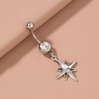 Fashion Stainless Steel Diamond-studded Sky Star Pendant Belly Button Nail Wholesale main image 1