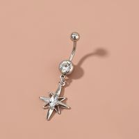 Fashion Stainless Steel Diamond-studded Sky Star Pendant Belly Button Nail Wholesale main image 4