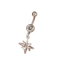 Fashion Stainless Steel Diamond-studded Sky Star Pendant Belly Button Nail Wholesale main image 6