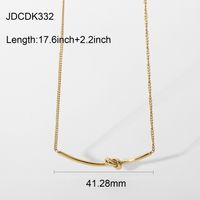 New Fashion 14k Gold-plated Stainless Steel Knotted Necklace sku image 1