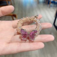 Korean Style Crystal Butterfly Head Rope Wholesale sku image 1