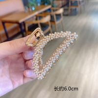 Clip De Capture De Strass En Métal Imitation Perle De Style Coréen En Gros sku image 1