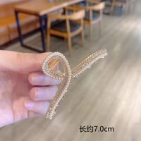 Clip De Capture De Strass En Métal Imitation Perle De Style Coréen En Gros sku image 2