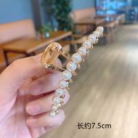 Clip De Capture De Strass En Métal Imitation Perle De Style Coréen En Gros sku image 3