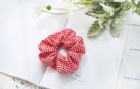 Korean Plaid Cotton Fabric Wide-brimmed Hair Scrunchies sku image 2