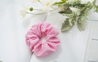 Korean Plaid Cotton Fabric Wide-brimmed Hair Scrunchies sku image 4