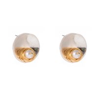 Ethnic Style Hand-wound Natural Beads Stud Earrings sku image 1