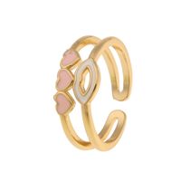 Retro Heart-shaped Lips Shape Copper Opening Ring sku image 2