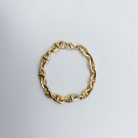 Fashion Stacking Hollow Thick Chain Copper Bracelet sku image 1