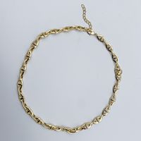 Fashion Stacking Hollow Thick Chain Copper Bracelet sku image 2