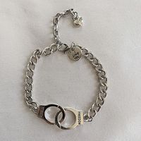 Fashion Handcuffs Shape Heart Pendant Bracelet sku image 1