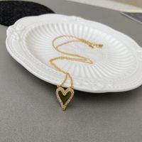 Simple Heart Shape Pendant Copper Necklace sku image 1