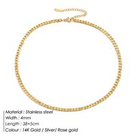 Stainless Steel 14K Gold Plated Fashion Plating U Shape Necklace sku image 11