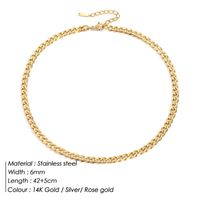 Stainless Steel 14K Gold Plated Fashion Plating U Shape Necklace sku image 17