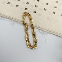Fashion Stacking Hollow Thick Chain Copper Bracelet main image 1