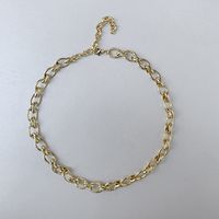 Retro Geometric Thick Copper Necklace main image 6
