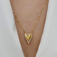 Simple Heart Shape Pendant Copper Necklace main image 3