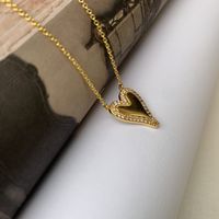 Simple Heart Shape Pendant Copper Necklace main image 4