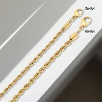 Stainless Steel 14K Gold Plated Fashion Plating U Shape Necklace main image 4