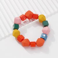 Simple Color Geometric Resin Bracelet main image 5