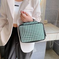 Fashion Plaid Canvas Cosmetic Bag main image 6