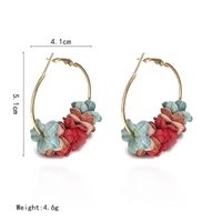 Koreanische Ohrringe Aus Stoffblumenlegierung main image 4