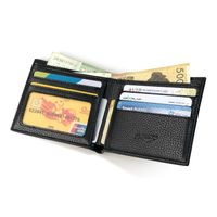 Korean Solid Color Cross Section Leather Wallet Wholesale main image 4