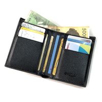 Korean Solid Color Cross Section Leather Wallet Wholesale main image 6