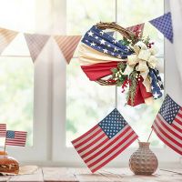 Fashion Independence Day Bow Wreath Decoration main image 4