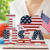 Fashion American Independence National Day Wooden Letter Decoration Desktop main image 1