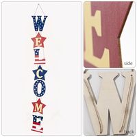 Fashion American Independence Day Wooden Pendant Home Decoration main image 4