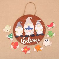 Fashioon Christmas Wooden Diy Replaceable Door Pendant Wholesale main image 4