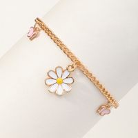Wholesale Jewelry Dripping Oil Small Daisy Butterfly Anklet Nihaojewelry main image 3