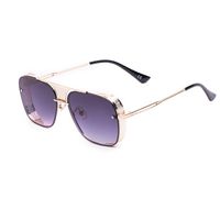 Fashion Square Metal Hollow Sunglasses sku image 14