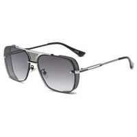 Fashion Square Metal Hollow Sunglasses sku image 16