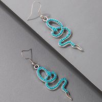 Nihaojewelry Jewelry Wholesale Snake Shape Inlaid Beads Earrings main image 5
