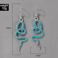 Nihaojewelry Jewelry Wholesale Snake Shape Inlaid Beads Earrings main image 6