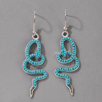 Nihaojewelry Jewelry Wholesale Snake Shape Inlaid Beads Earrings main image 7
