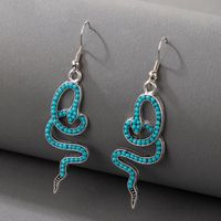 Nihaojewelry Jewelry Wholesale Snake Shape Inlaid Beads Earrings sku image 1