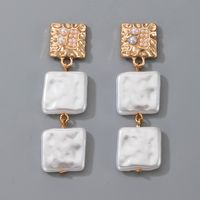 Nihaojewelry Bijoux En Gros Boucles D&#39;oreilles Longues Pompon Géométrique Carré main image 7
