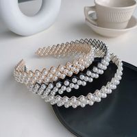 Bandeau De Perles Latérales Tissées À Enroulement Coréen main image 1