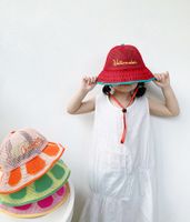 Simple Fruit Letter Shape Mesh Children's Fisherman Hat main image 3