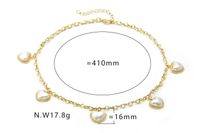Fashion Heart-shaped Pearl Copper Necklace sku image 1