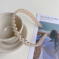 Koreanisches Gewebtes Dünnes Seitliches Perlenstirnband sku image 2
