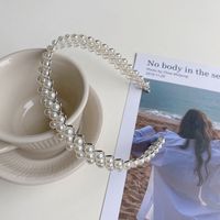 Koreanisches Gewebtes Dünnes Seitliches Perlenstirnband sku image 3