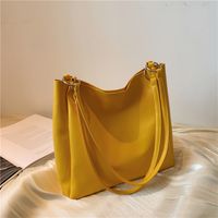 Korean Style Simple Solid Color Shoulder Tote Bag Wholesale main image 1