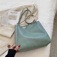Korean Style Simple Solid Color Shoulder Tote Bag Wholesale sku image 3