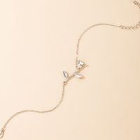 Vente En Gros Bijoux Simple Argent Fleur Rose Bracelet De Cheville Nihaojewelry main image 5