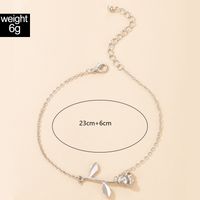 Wholesale Jewelry Simple Silver Rose Flower Anklet Nihaojewelry main image 6