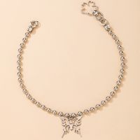 Nihaojewelry Schmuck Großhandel Silber Hohle Schmetterling Anhänger Perlen Halskette main image 6